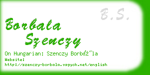 borbala szenczy business card